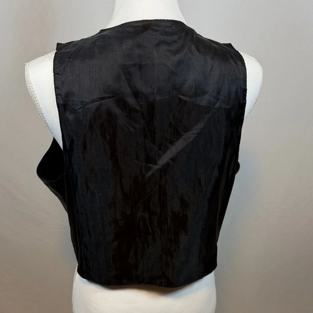 Wilson Sleek Black Leather Vest Women’s Size XL